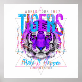 Póster Tiger Face Art