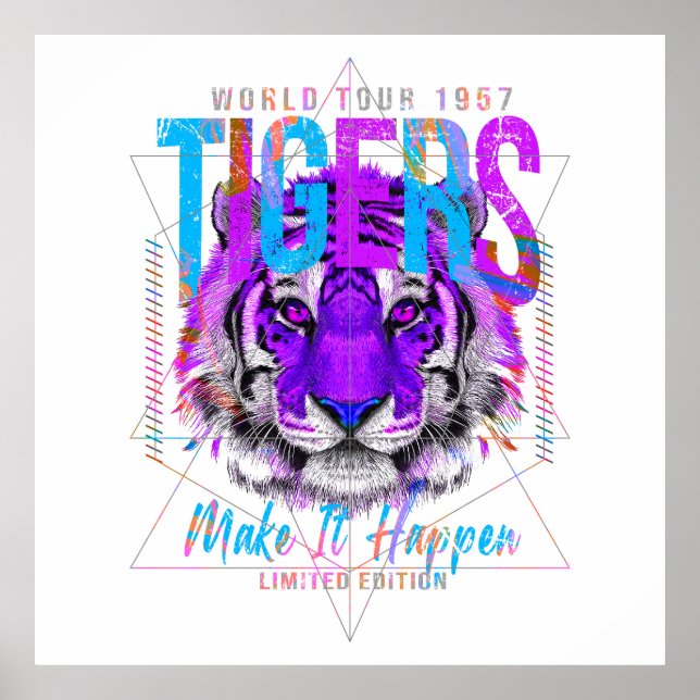 Póster Tiger Face Art (Frente)