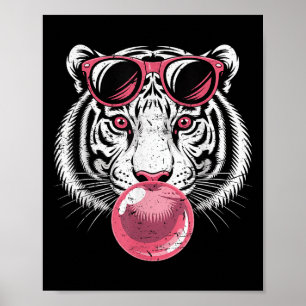 Póster Tiger Face Nk Sungles Jungle Vibes Animal Lover Gi