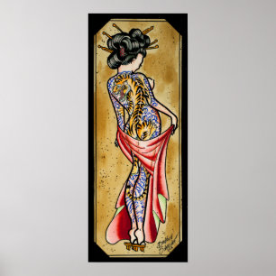 Póster Tiger Geisha