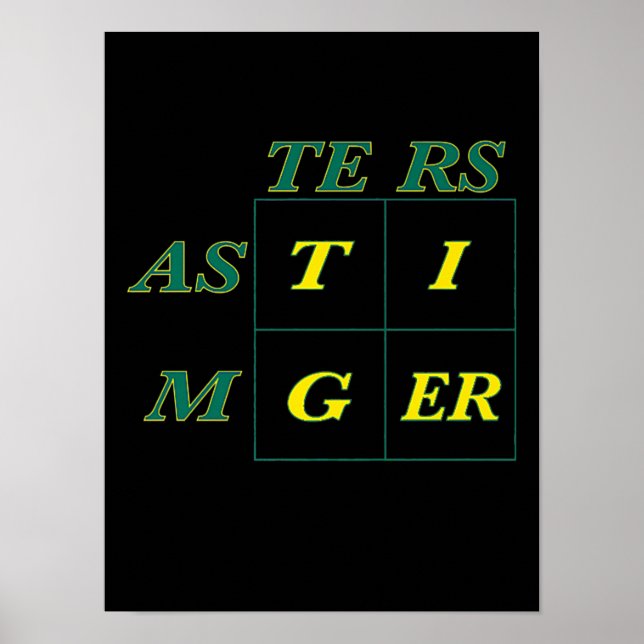 Póster Tiger Goat Woods Masters (Frente)