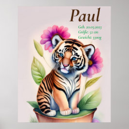 Póster Tiger - Kindermotiv