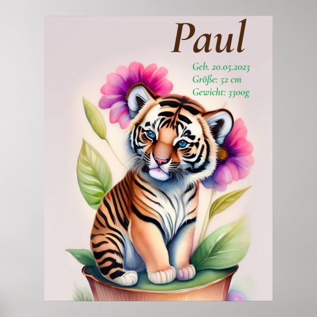 Póster Tiger - Kindermotiv (Frente)
