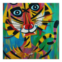 Póster TIGER TANGO Pintado capo de jungla caprichoso