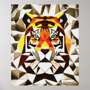 Póster Tiger Tiger Fearful Symmetry Geometric Art