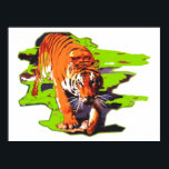 Póster Tiger Walking Pop Art<br><div class="desc">Posters de imágenes de tigres digitales al estilo del arte pop - Grandes gatos salvajes Imágenes de arte pop</div>