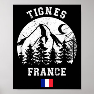 Póster Tignes France Alps Estación de esquí alpino Esquí 