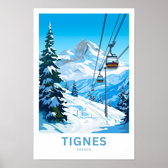 Póster Tignes France Travel Print (Frente)
