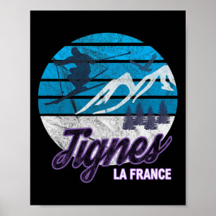 Póster Tignes Francia Estación de esquí de los Alpes Fran