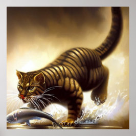 Póster Tigre (3) gato salvaje