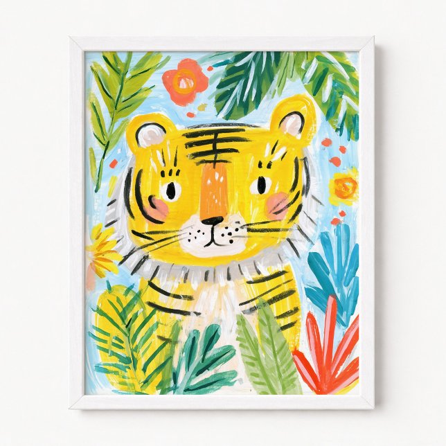 Póster Tigre Adorable (Cute Tiger Poster)