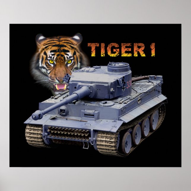 Póster Tigre alemán 1 (Frente)