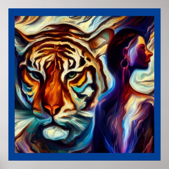 Póster Tigre animal de espíritu 3 (Frente)