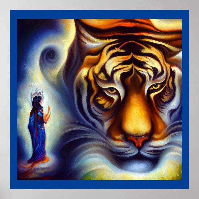 Póster Tigre animal de espíritu 4 (Frente)