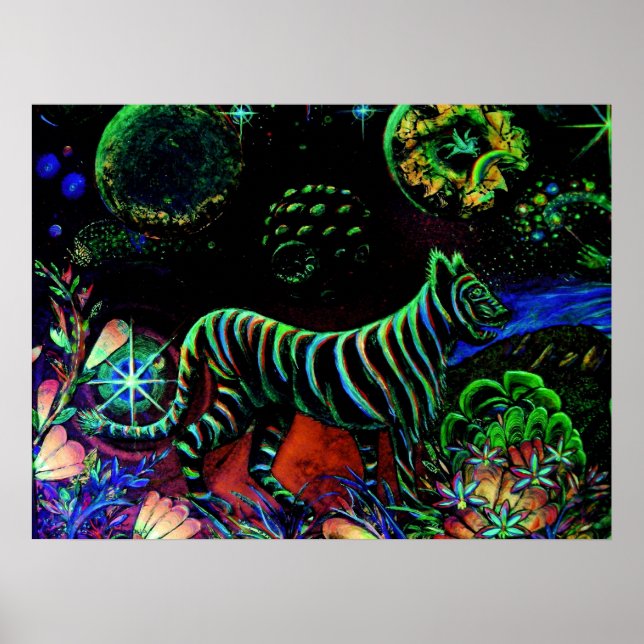 Póster Tigre arcoiris (Frente)