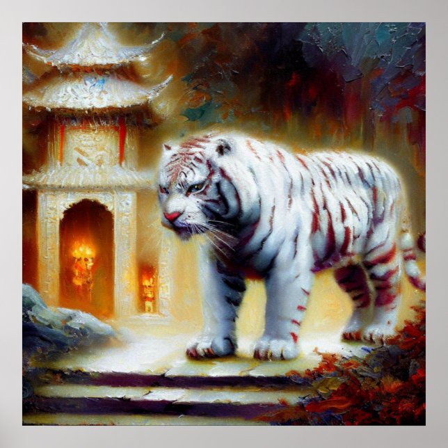 Póster Tigre blanco chino (15)v (Frente)