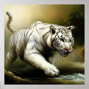 Póster Tigre blanco chino (17)