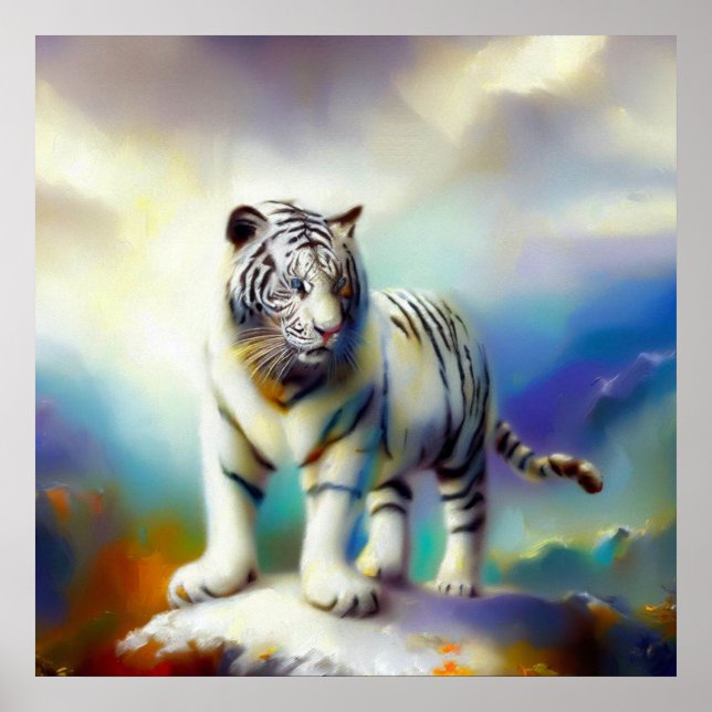 Póster Tigre blanco chino (19) (Frente)