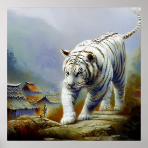 Póster Tigre blanco chino (21)