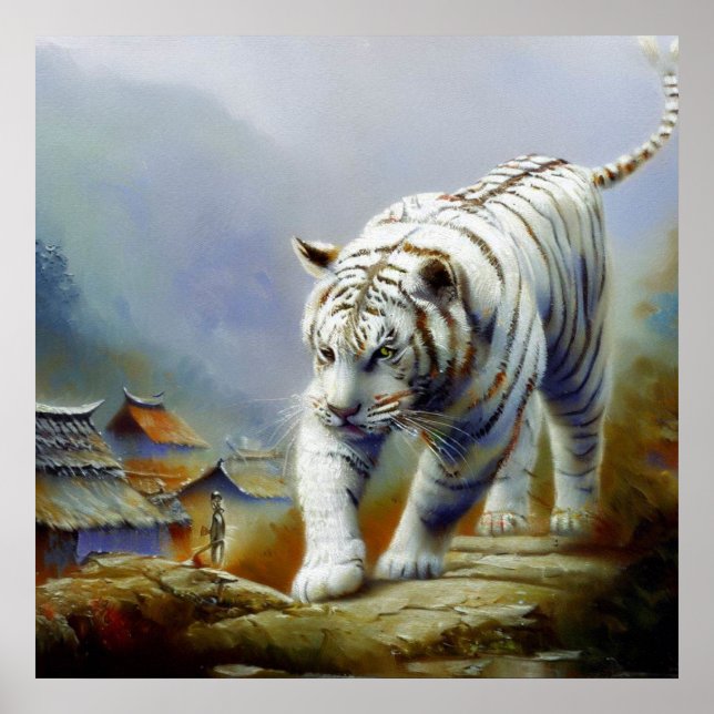 Póster Tigre blanco chino (21) (Frente)