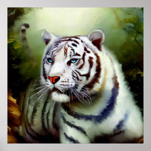 Póster Tigre blanco chino (22)