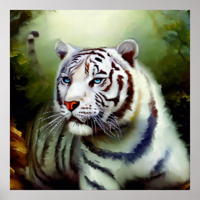 Póster Tigre blanco chino (22) (Frente)