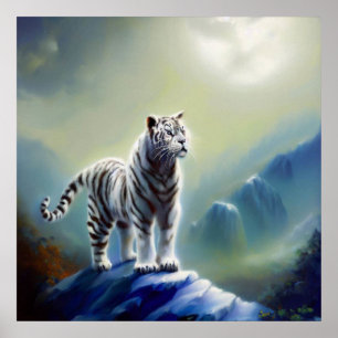 Póster Tigre blanco chino (24)