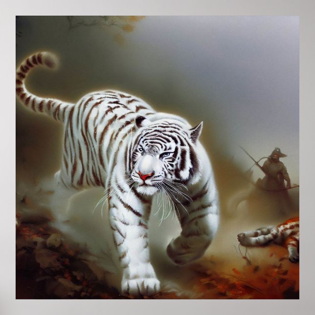 Póster Tigre blanco chino (26) (Frente)