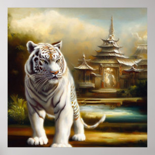 Póster Tigre blanco chino (27)