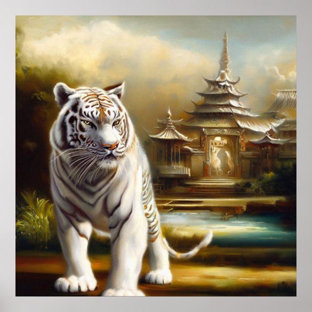 Póster Tigre blanco chino (27) (Frente)
