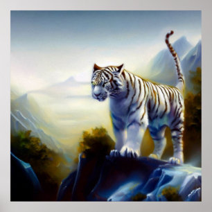 Póster Tigre blanco chino (28)