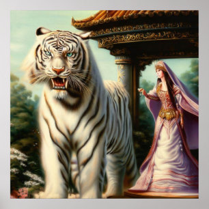 Póster Tigre blanco chino (33)