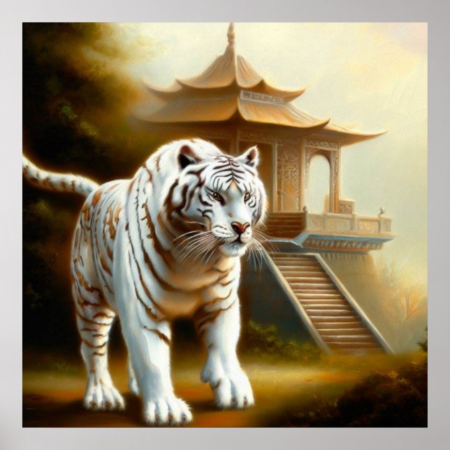 Póster Tigre blanco chino (35) (Frente)