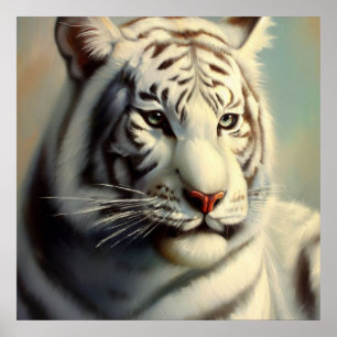 Póster Tigre blanco chino (4)