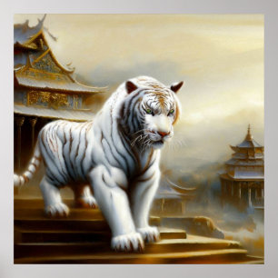 Póster Tigre blanco chino (5)