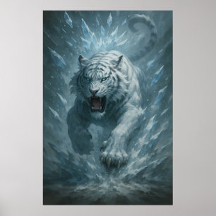 Póster Tigre Blanco – Descenso de la Ráfaga de Hielo del 