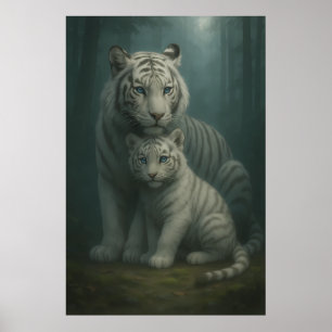 Póster Tigre Blanco – Guardián de la Luz – ManJiangHong A