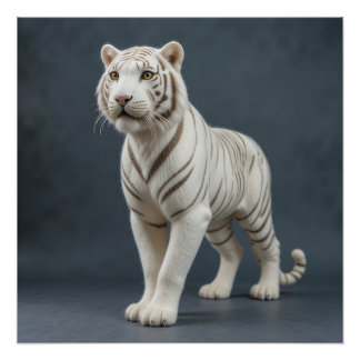 Póster Tigre blanco majestuoso