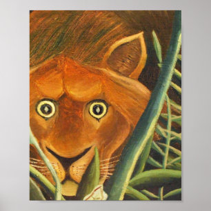 Póster Tigre Buscando Desde La Grasa Por Henri Rousseau