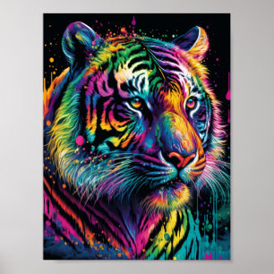 Póster Tigre colorido