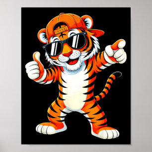 Póster Tigre con gafas de sol tigre animal tigre hombres