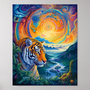 Póster Tigre cósmico