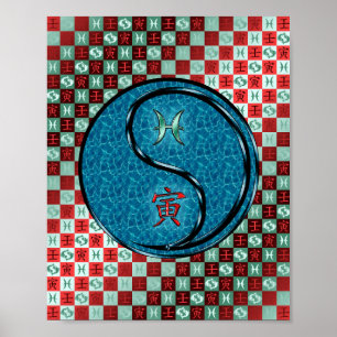 Póster Tigre de agua y marea