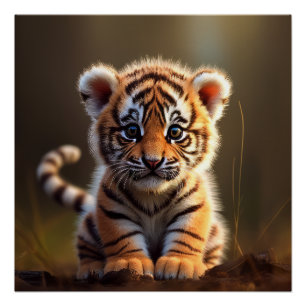 Póster Tigre de bebé