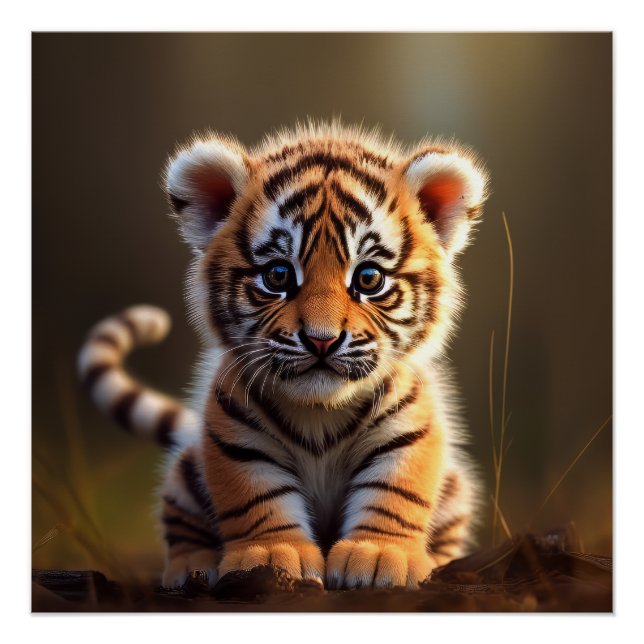 Póster Tigre de bebé (Anverso)