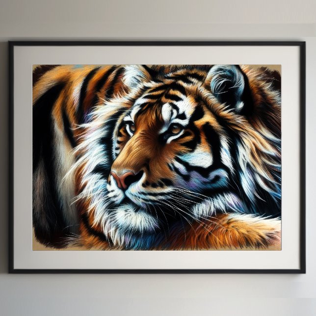 Póster Tigre de dibujo de pasto duro (Subido por el creador)