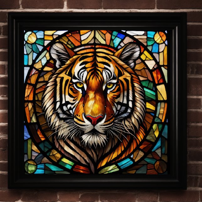 Póster Tigre de estilo de vidrio manchado de color de agu (Subido por el creador)