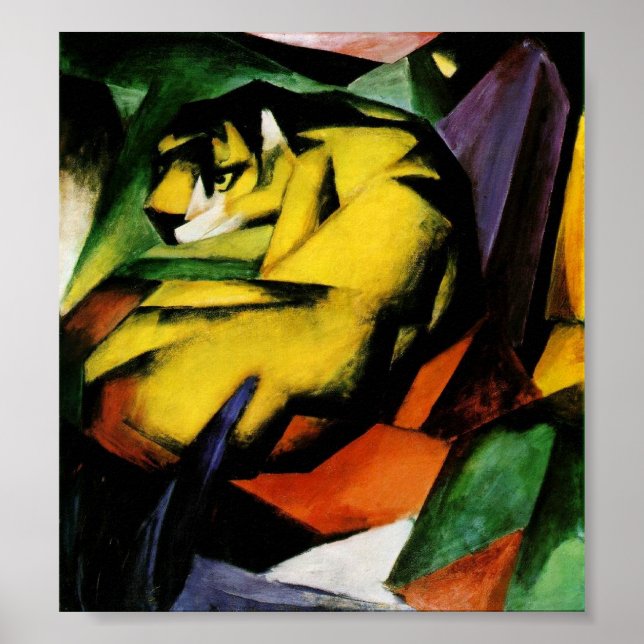 Póster Tigre de Franz Marc. (Frente)