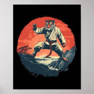 Póster Tigre de Kickboxing Naturaleza Kickboxing Taekwond