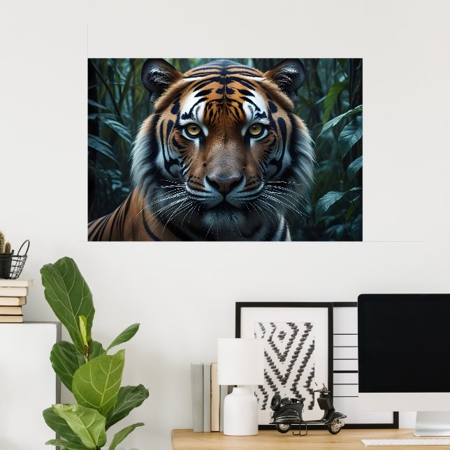 Póster Tigre de la Jungla (Oficina en casa)